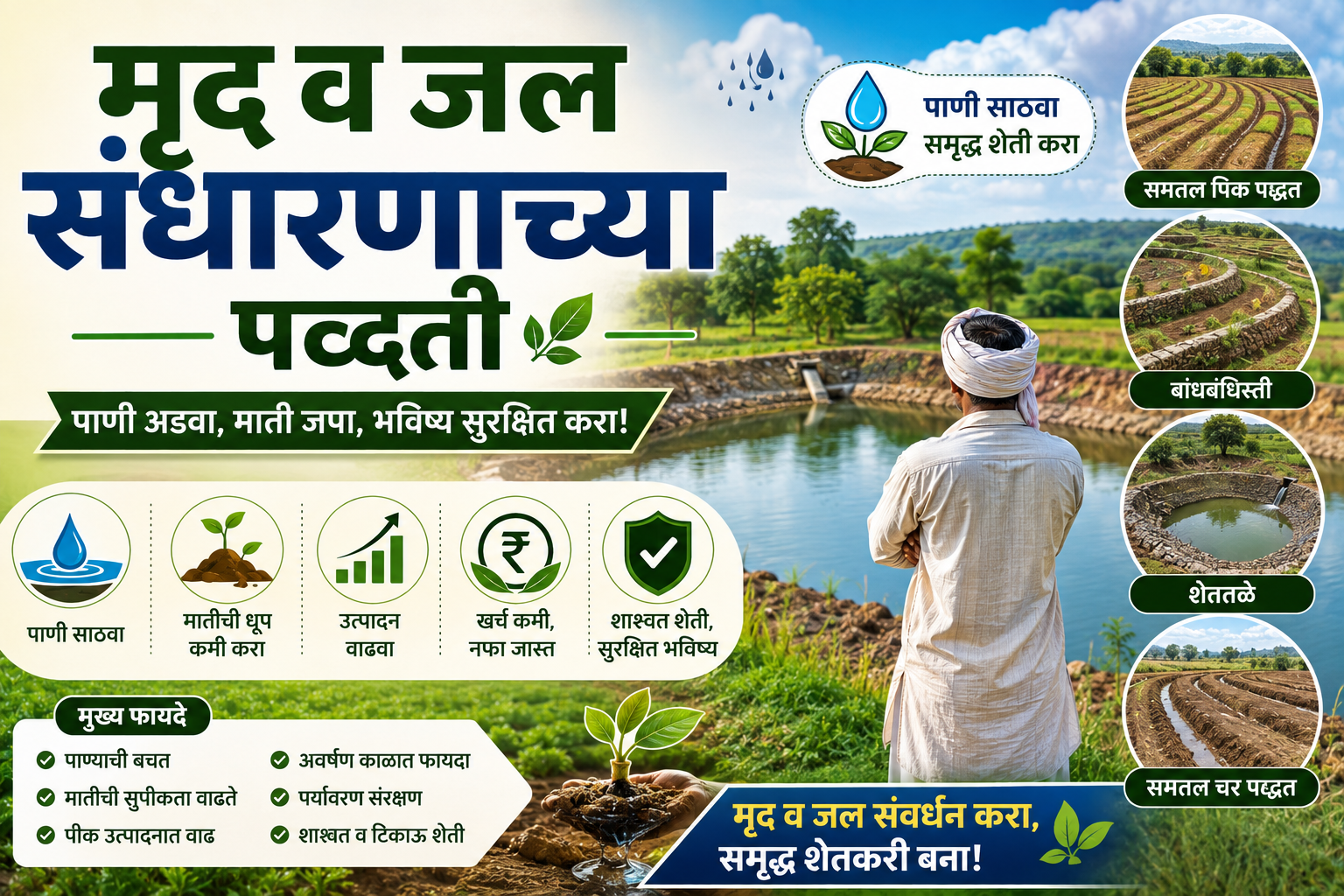 मृद व जलसंधारणाच्या पद्धती
